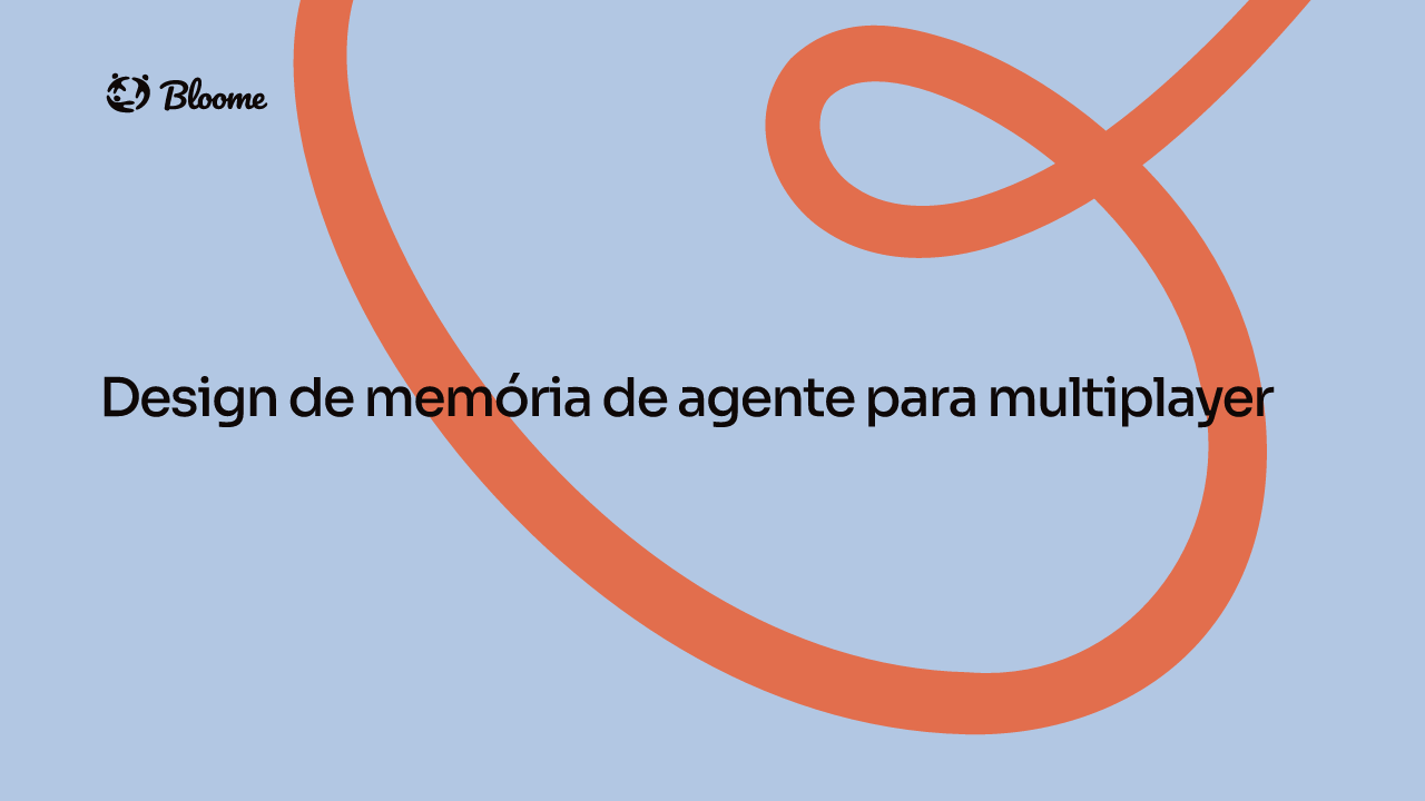Cartão de capa do Bloome para o artigo “Designing Agent Memory for Multiplayer”.